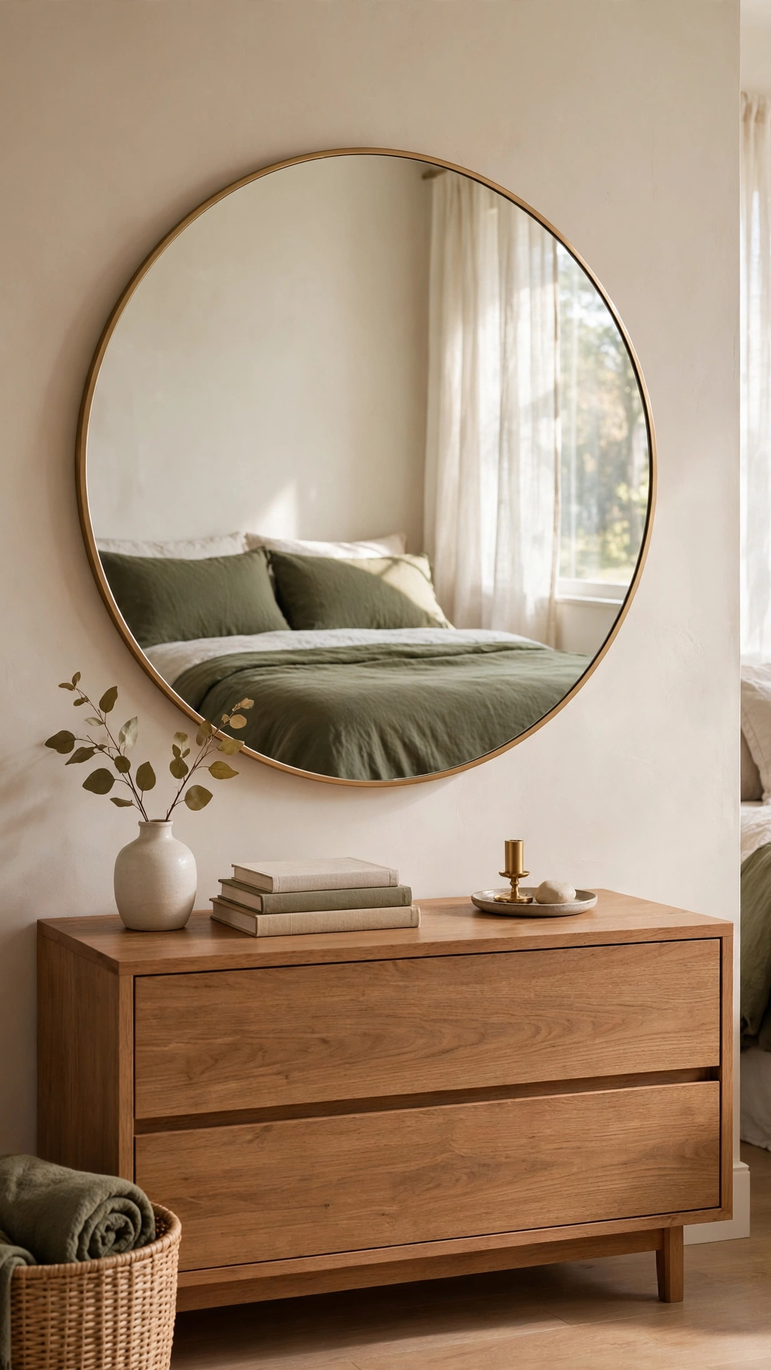 Round Bedroom Mirror