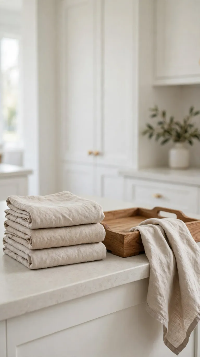 Folded Linen Towels