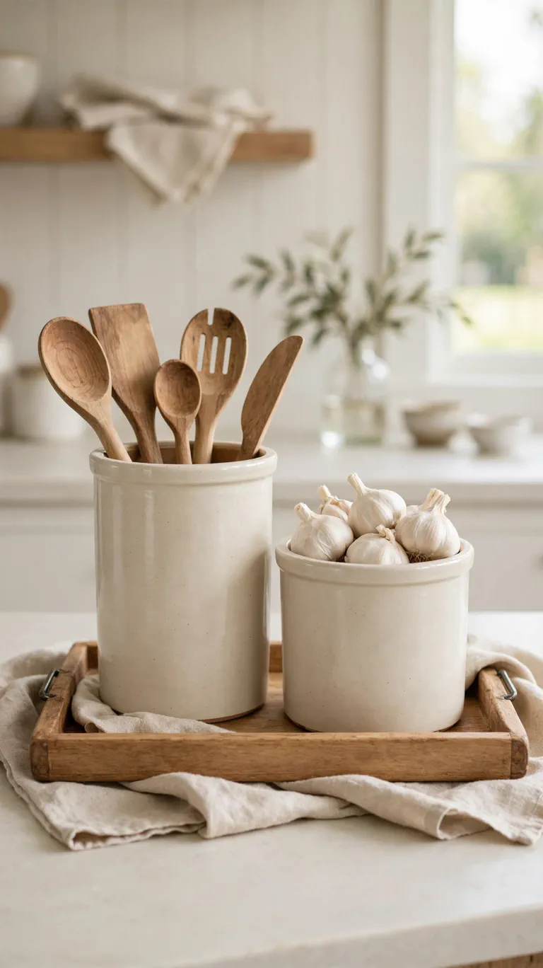 Stoneware Crock Pair