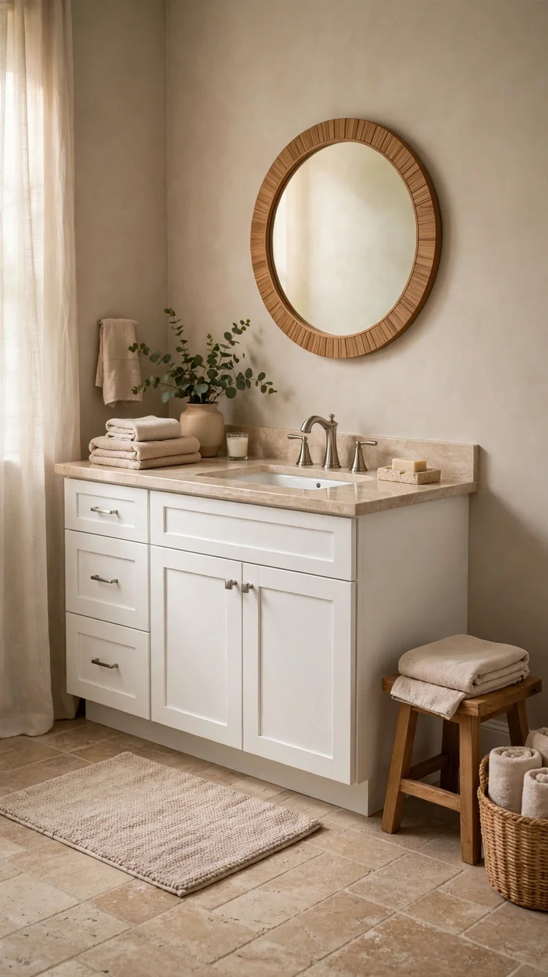 24 Best Bathroom Color Schemes for a Beautiful Refresh 14 Greige and Stone