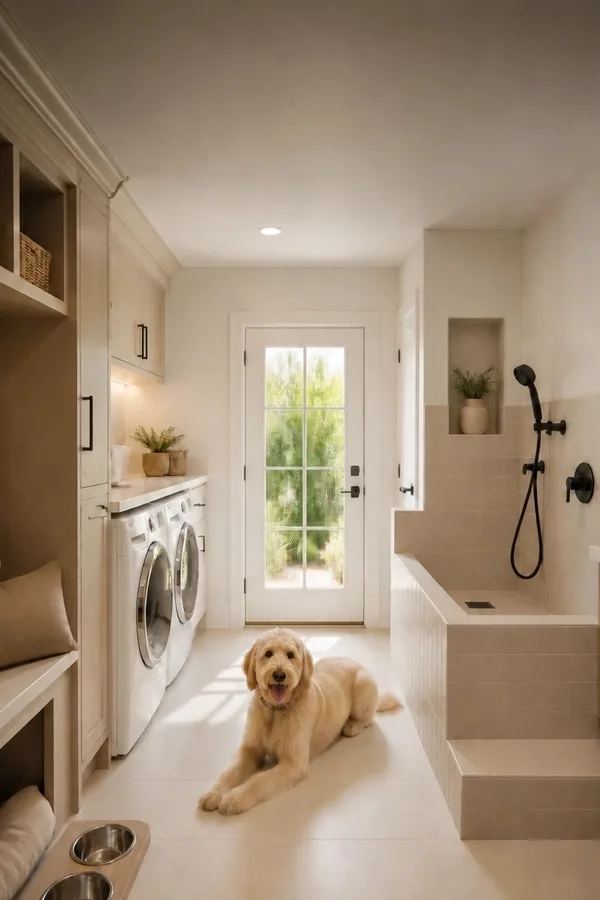 15 Cute Dog Room Ideas to Create a Cozy Space for Your Furry Friend 16 A Laundry Room Retreat With a Bench Nook Bed