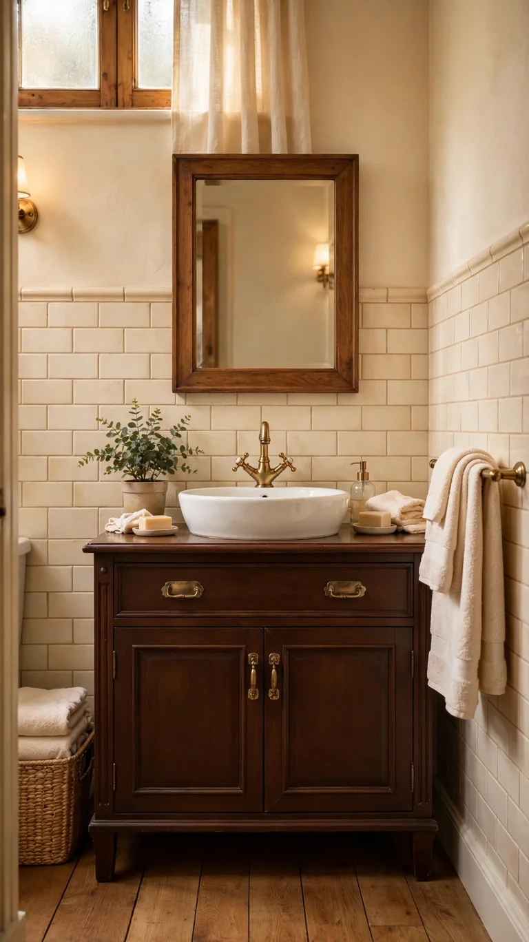24 Best Bathroom Color Schemes for a Beautiful Refresh 17 Chocolate Brown and Cream