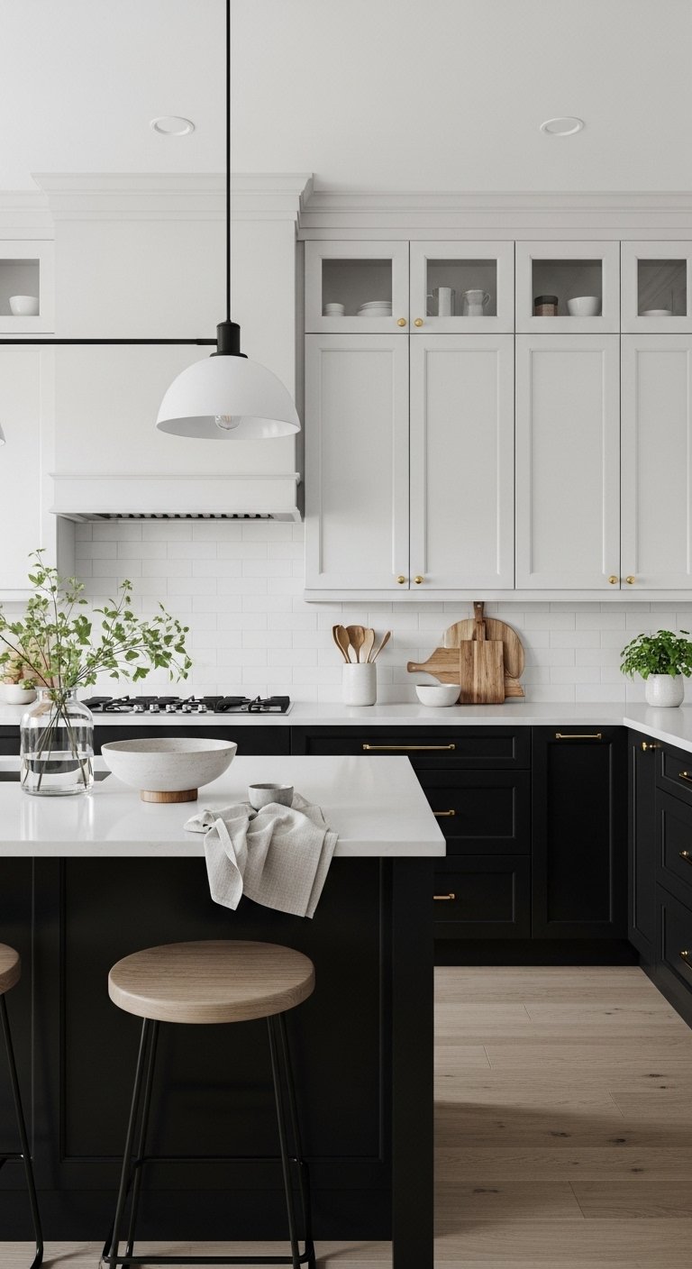 22 Black and White Kitchen Cabinets for a Timeless Style