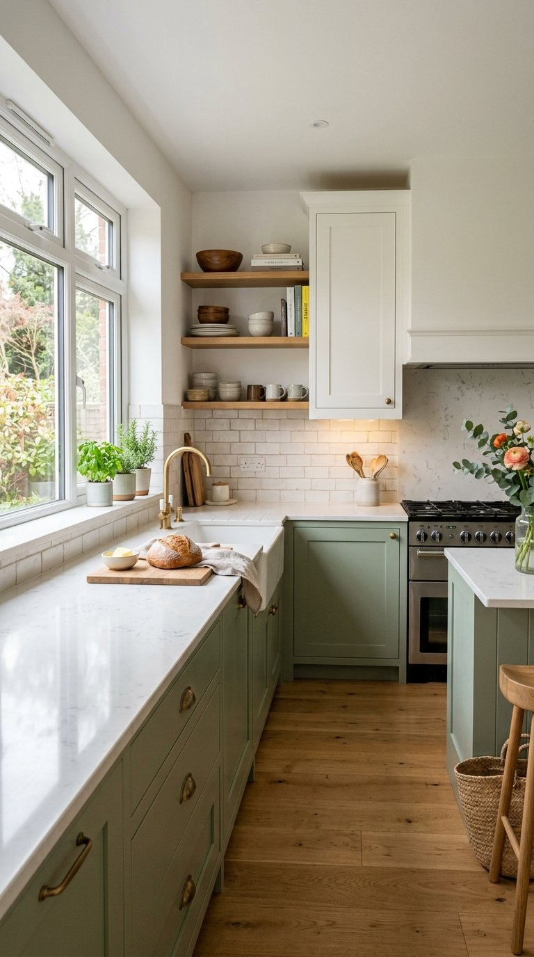 23 Green and White Kitchen Cabinets Ideas That Feel Fresh