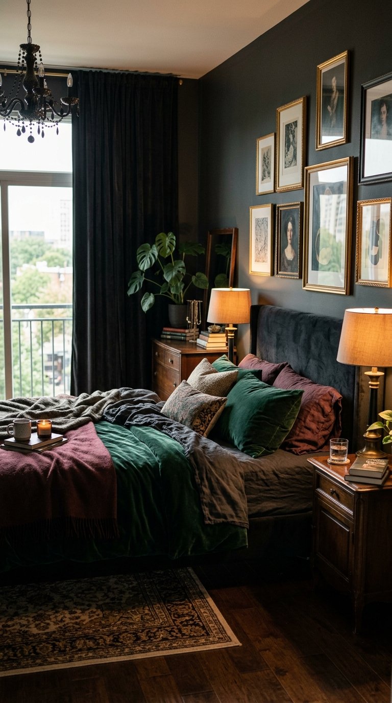 27 Dark Maximalist Bedroom Ideas That Feel Bold and Dramatic