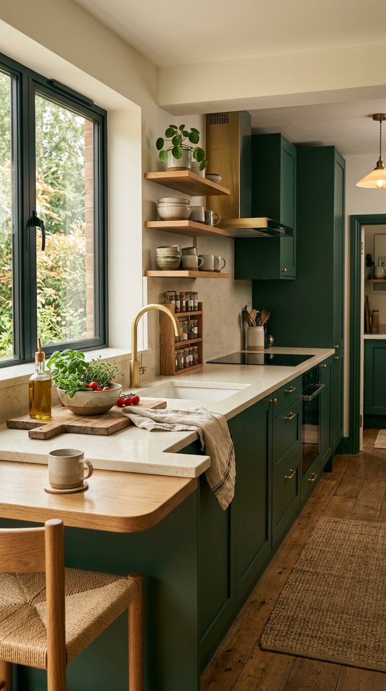 25 Deep Green Kitchen Ideas for a Rich Interior Style