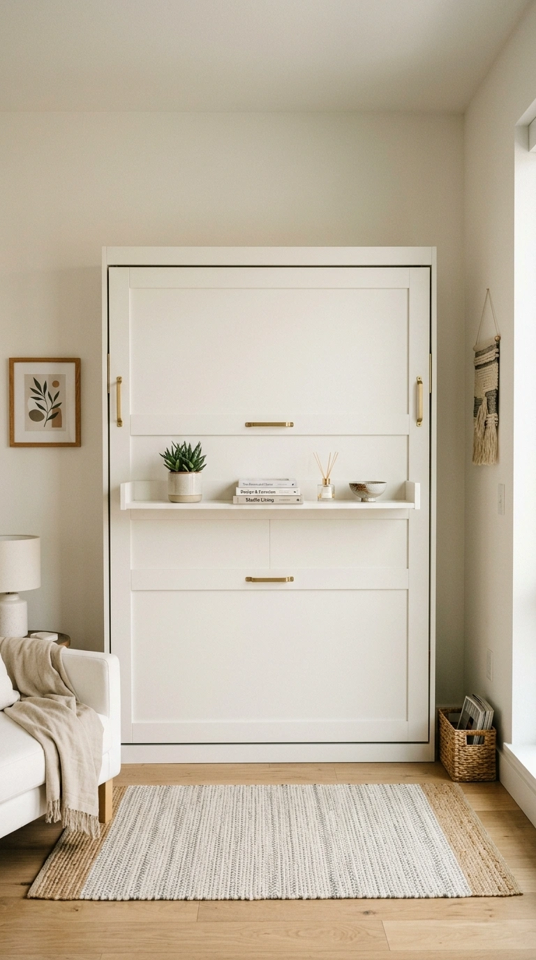 001 Murphy Bed Wall A studio apartment wall featuring