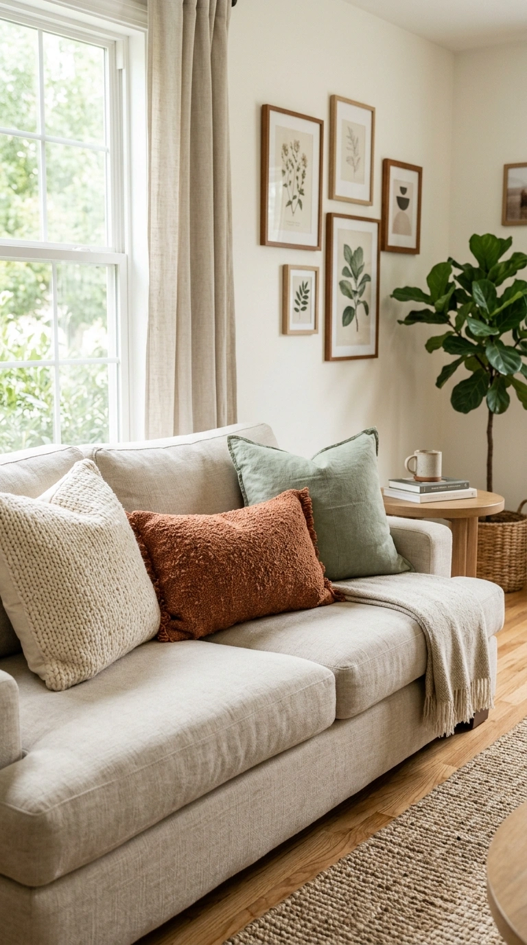 003 3 New Throw Pillow Covers A neutral linen sofa sty