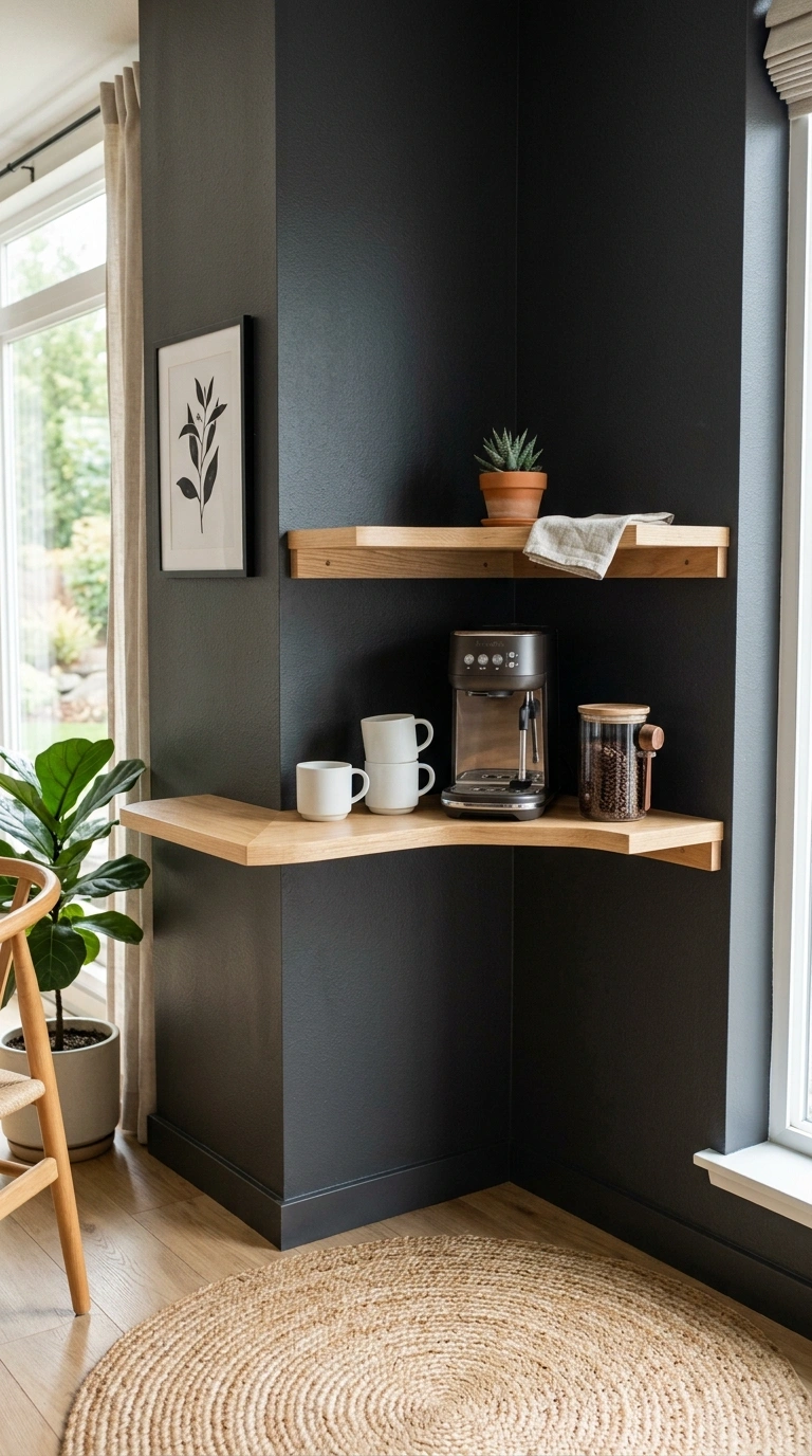 003 Corner Nook Design A small L shaped corner shelf u