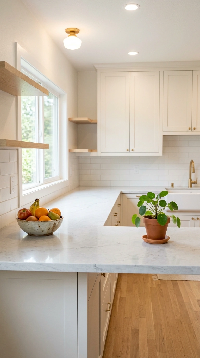 003 Decluttered Kitchen Counters A bright kitchen feat