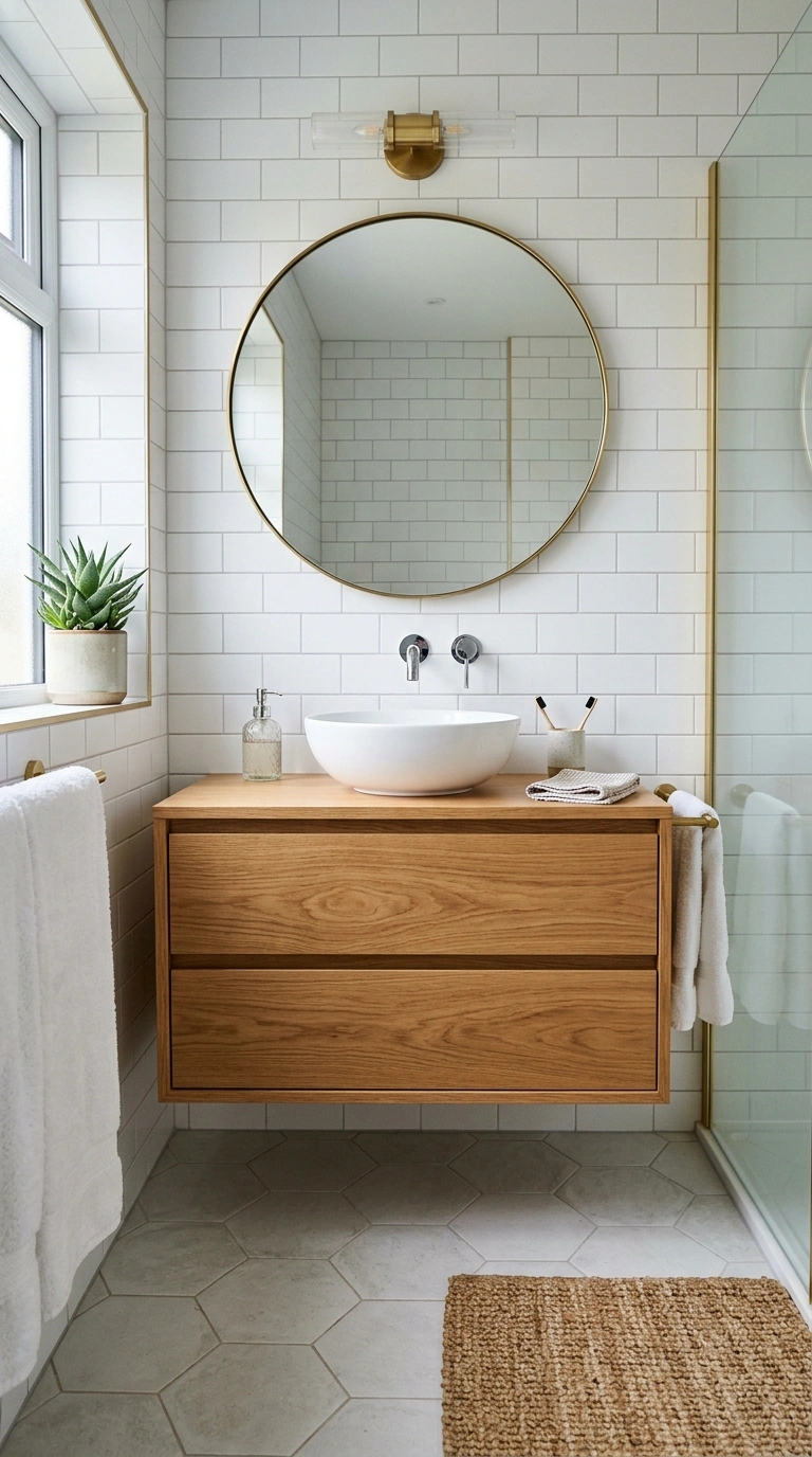 003 Floating Vanity Cabinet A floating wood vanity mou