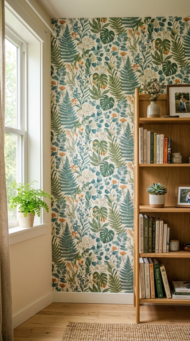 004 4 Peel and Stick Wallpaper A small accent wall cov