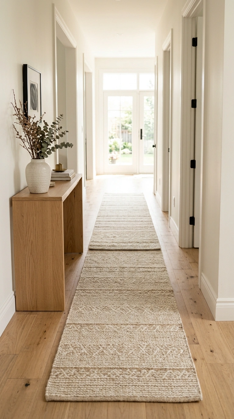 24 Large Entry Hallway Ideas for a Stylish First Impression 5 004 Layered Runner Rugs A long spacious entry hallway