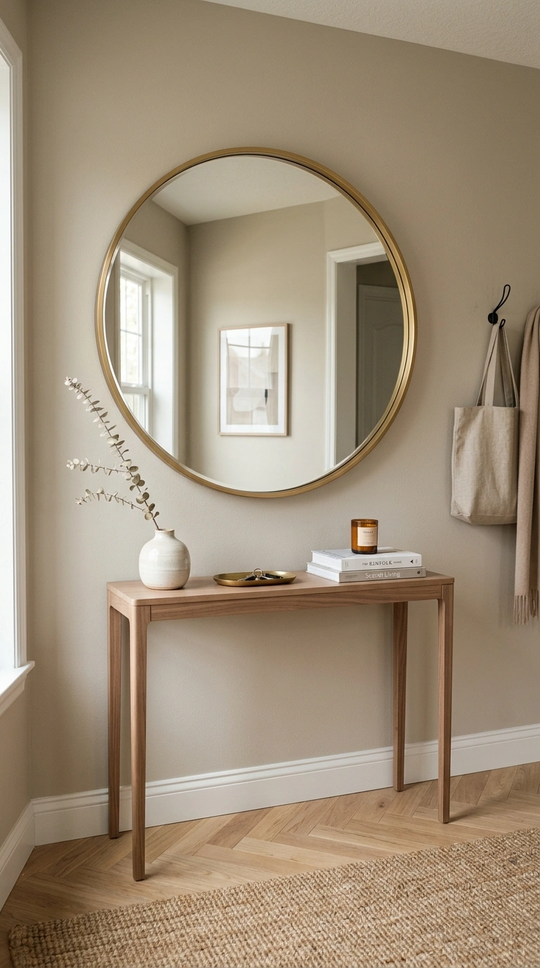 23 Easy Wall Decor Ideas to Make Any Room Look Brand New 5 004 Statement Mirror Wall An entryway with a large rou