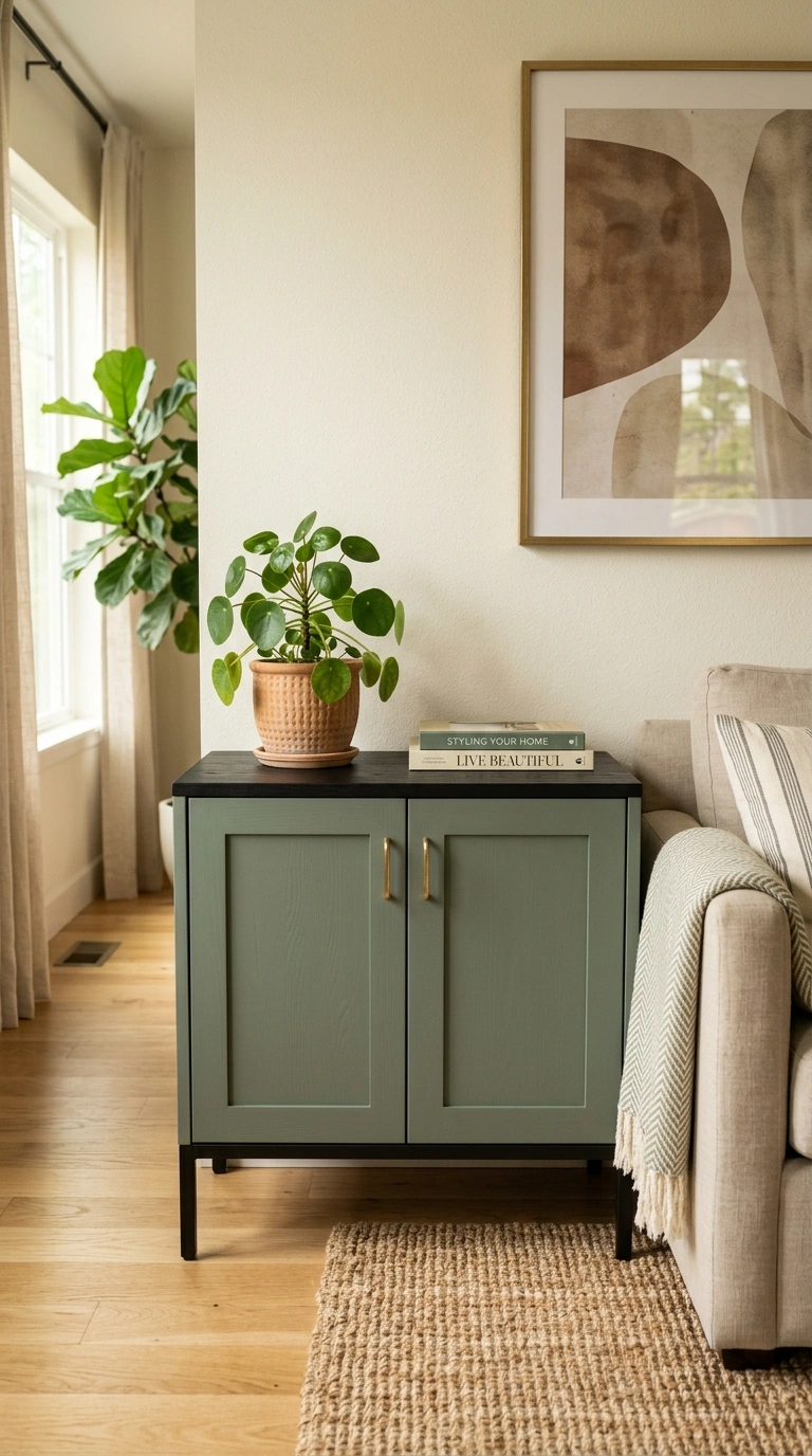 004 Two Tone Console Cabinet A stylish living room con