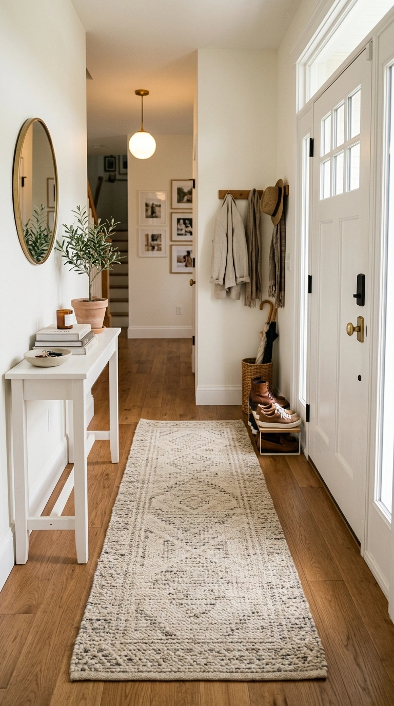 005 Statement Entry Rug A home entryway featuring a ne