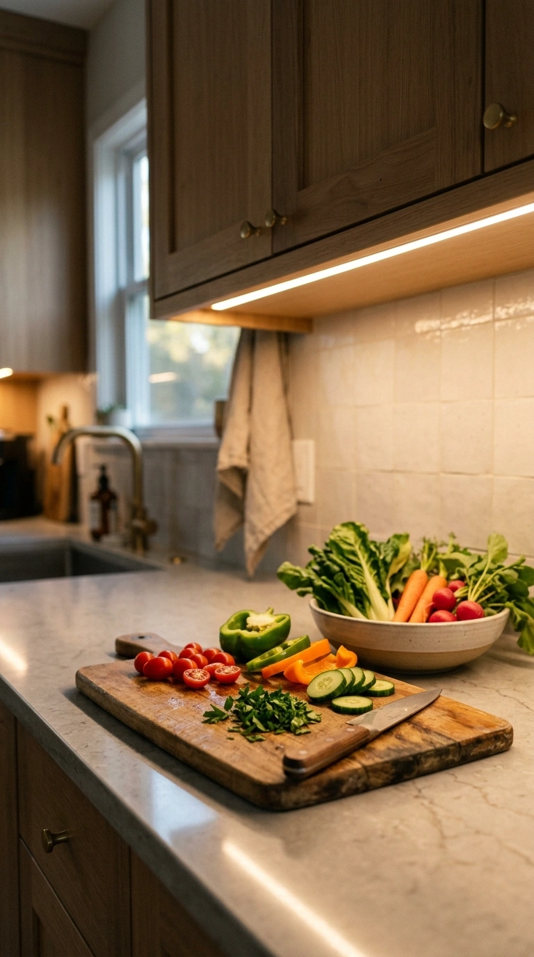 22 Creative Mini Kitchen Ideas for Small Spaces 6 005 Under Cabinet Lighting A kitchen counter glowing s