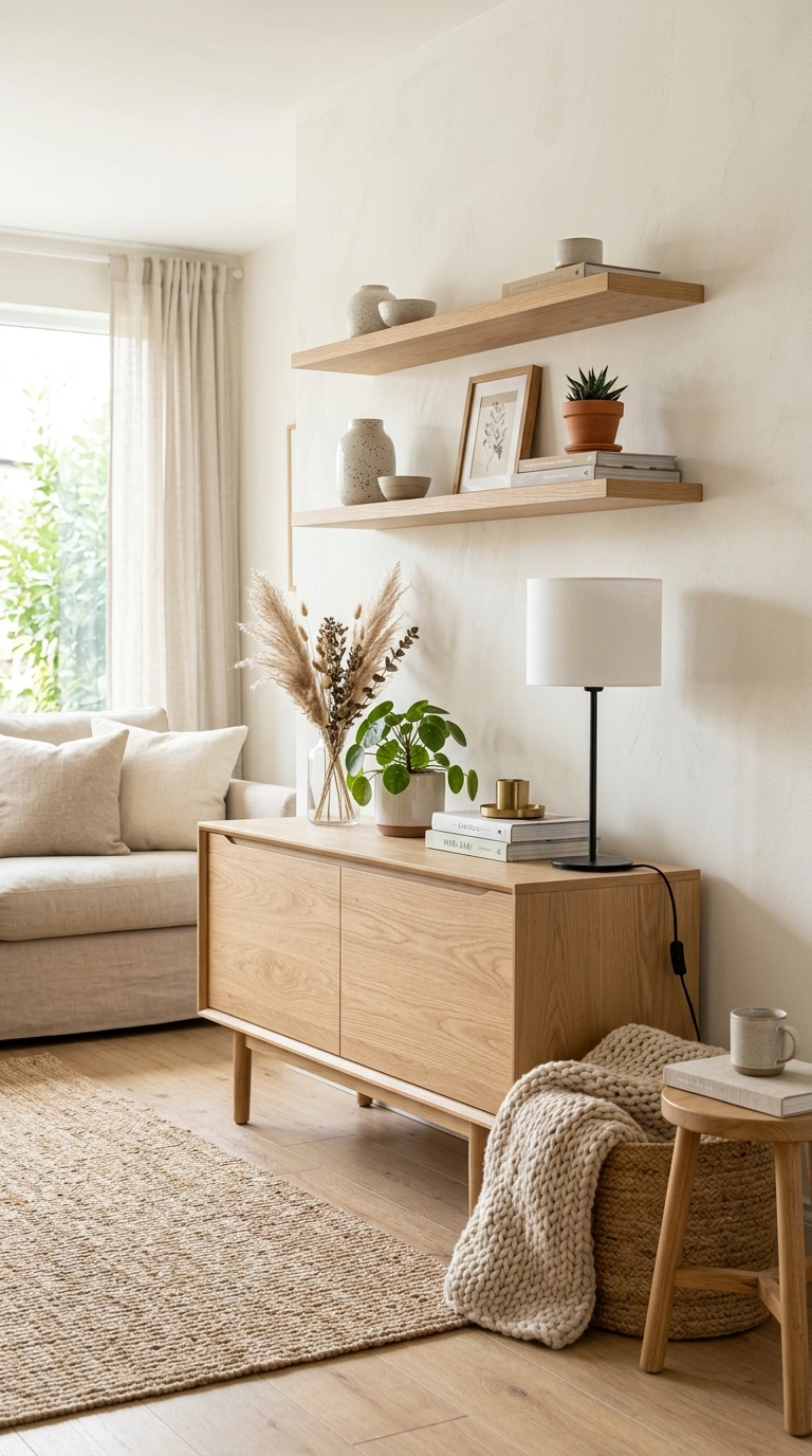 005 Wooden Accent Furniture A living room corner with