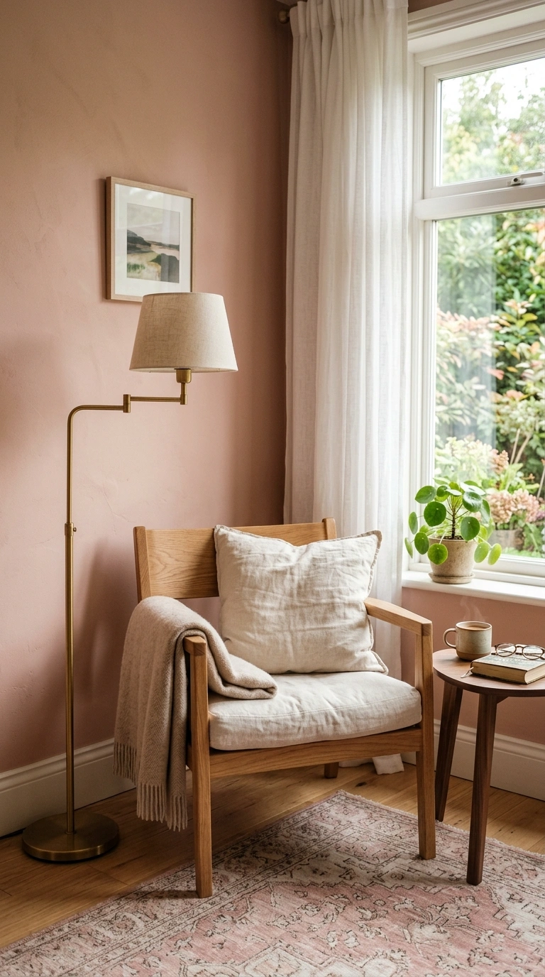 006 6 Soft Clay Pink A reading nook with soft clay pin