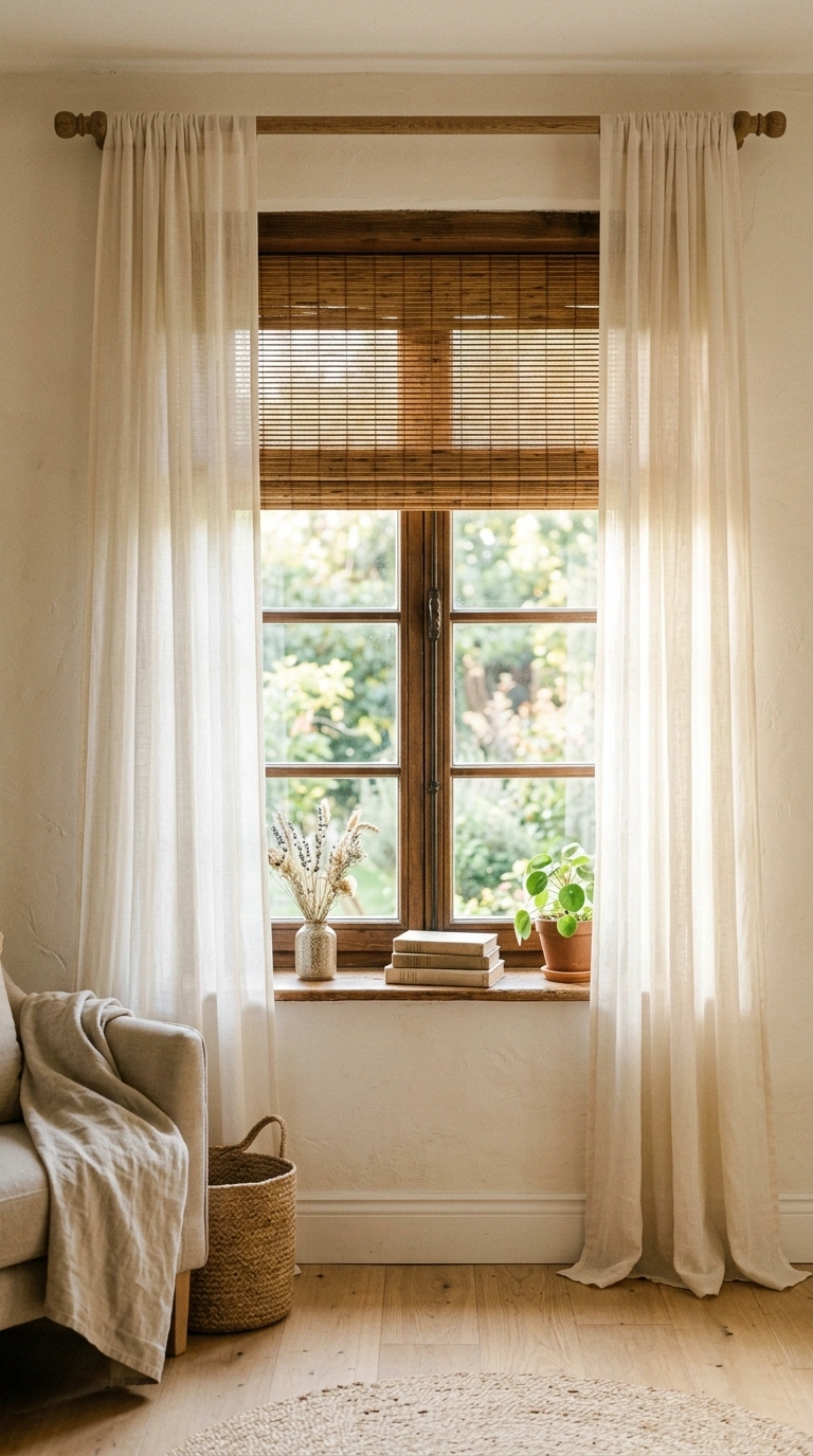 Neutral but Not Boring: California Coastal Interior Design 7 006 Airy Window Treatments A bright window nook with s