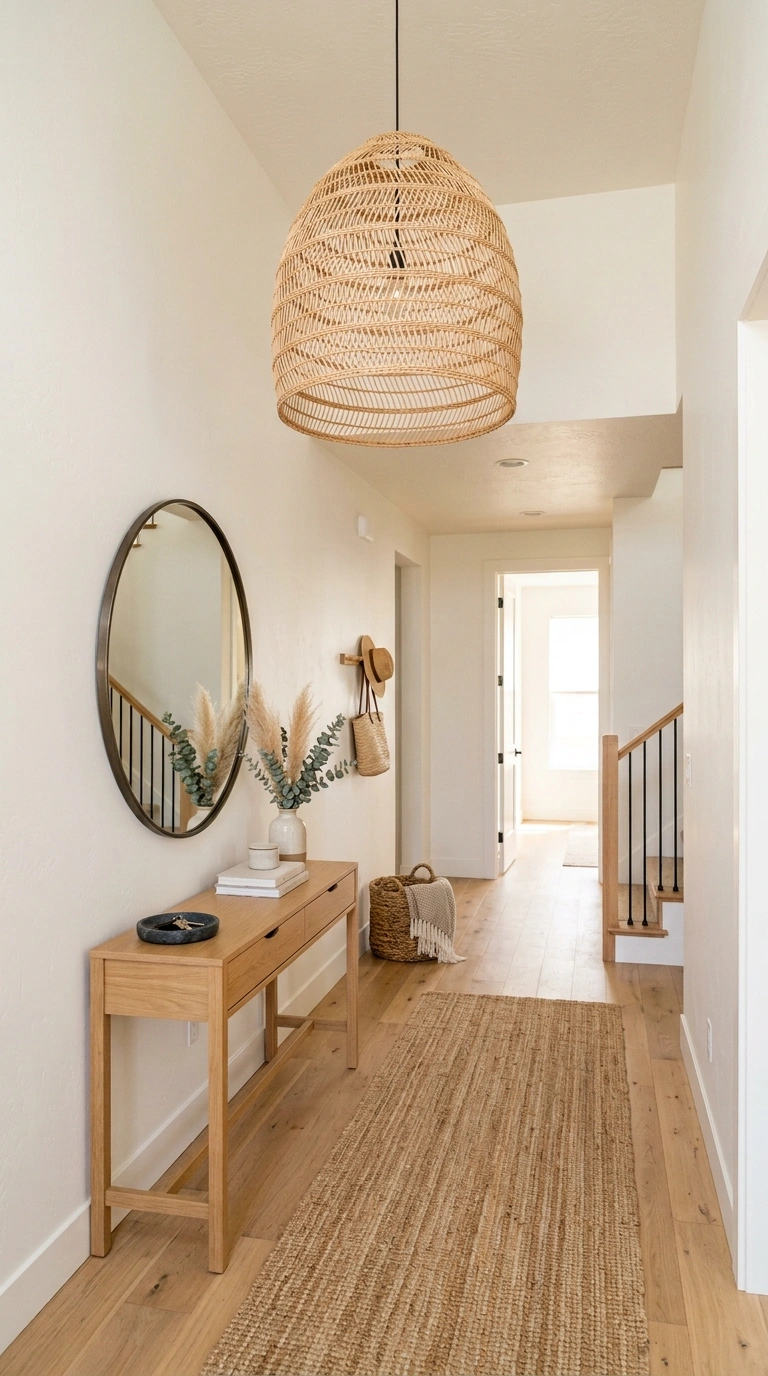 24 Large Entry Hallway Ideas for a Stylish First Impression 7 006 Statement Pendant Light A tall spacious entry hall
