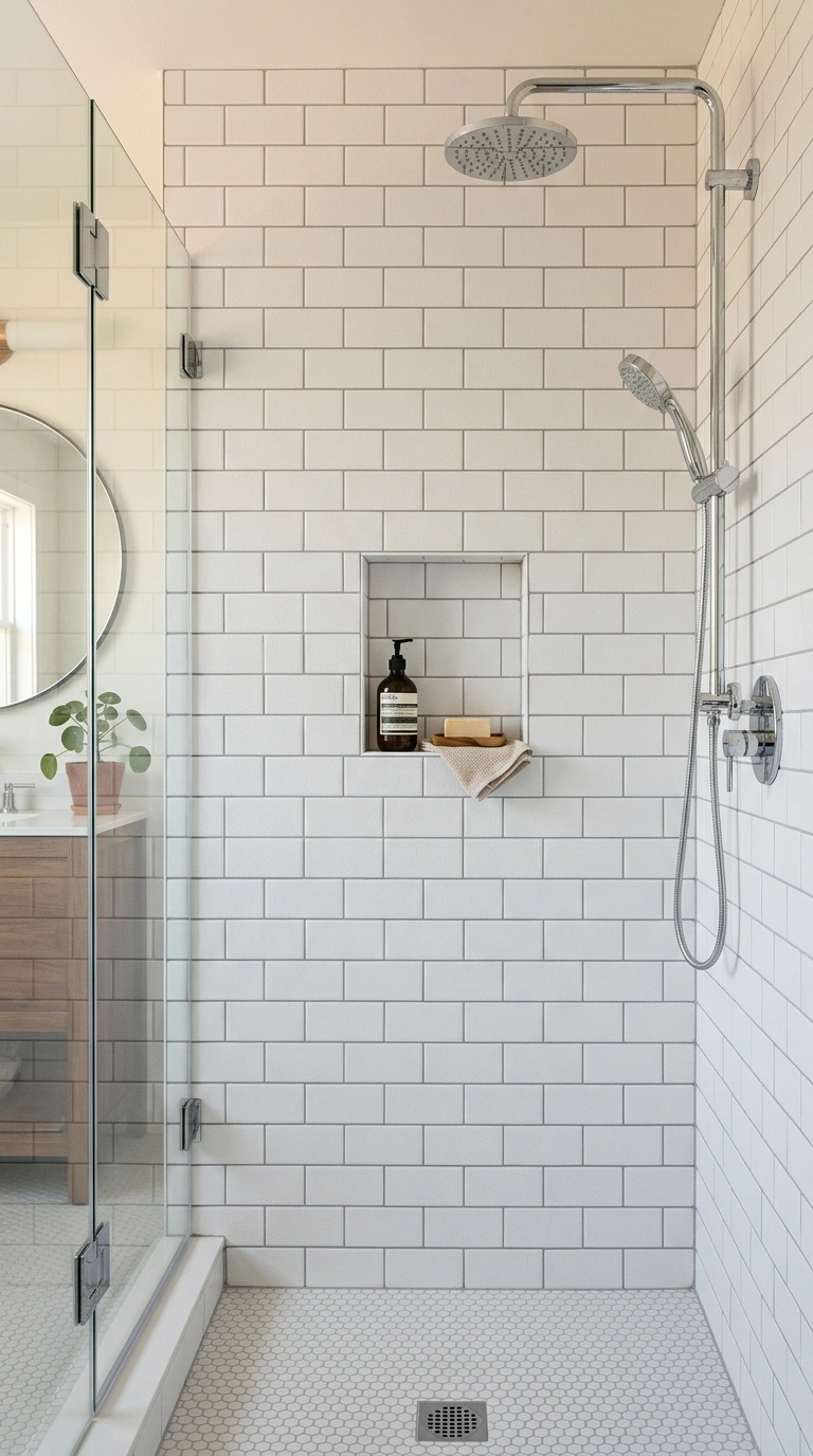 007 Subway Tile Look Panels A bathroom shower wall fea