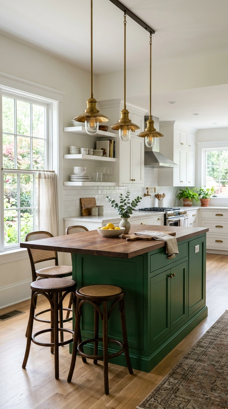 23 Two-Tone Kitchen Ideas That Look Expensive and Timeless 8 007 Two Tone Kitchen Island A white perimeter kitchen
