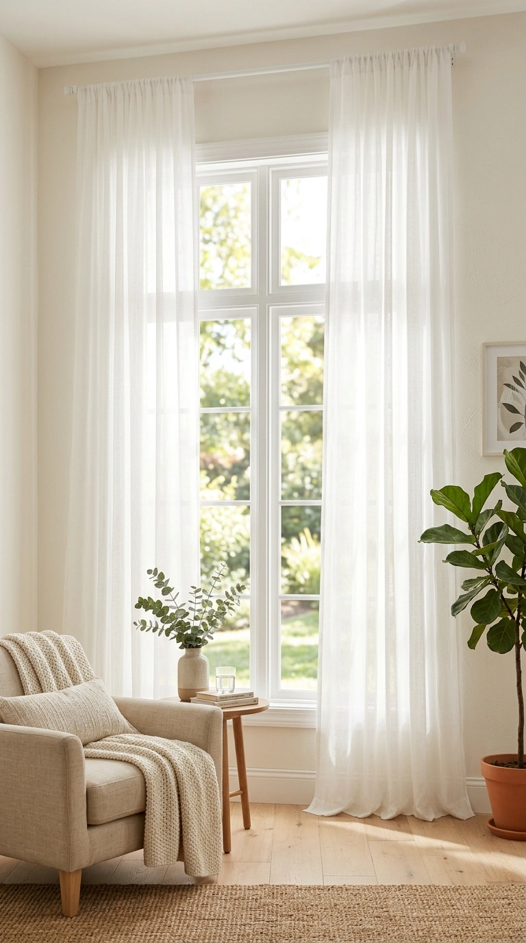 008 Bright Window Curtains A living room window dresse