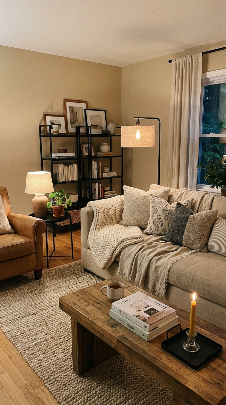 009 9 Soft Oatmeal Tan A living room with soft oatmeal