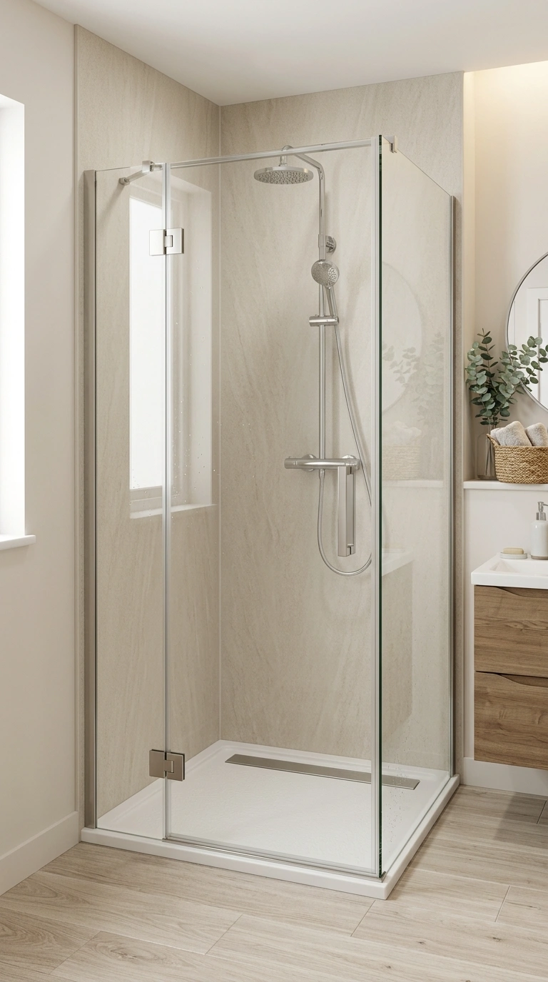 009 Shower Surround Panels A fully sealed shower enclo