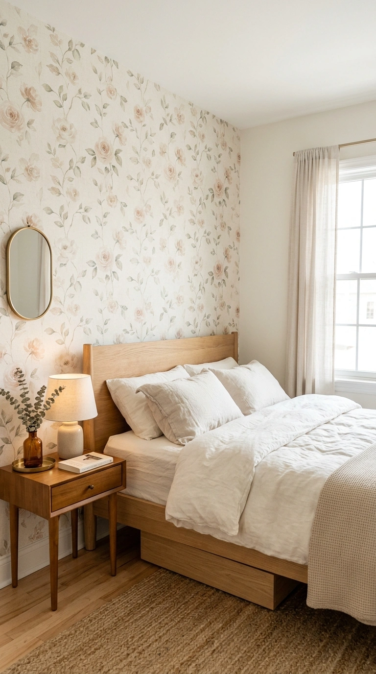23 Easy Wall Decor Ideas to Make Any Room Look Brand New 10 009 Wallpaper Accent Wall A bedroom with one accent wa