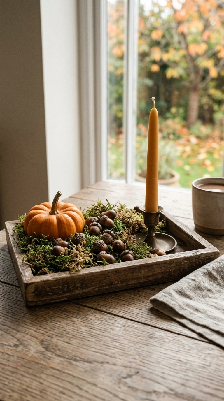 010 10 Acorn and Moss Mix A small tray styled with pre