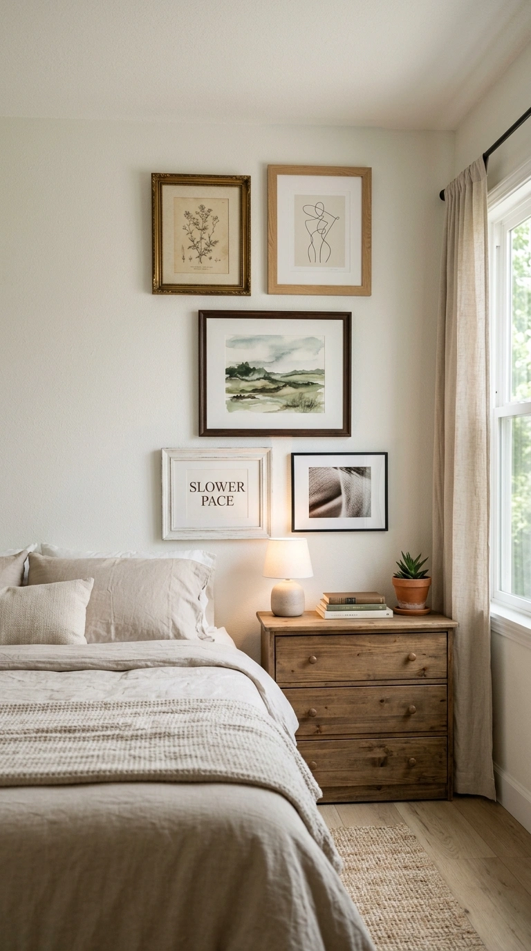 010 Gallery Wall Art A small bedroom wall opposite the