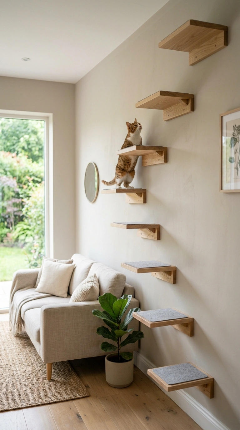 011 Floating Cat Steps A staggered zig zag row of ligh