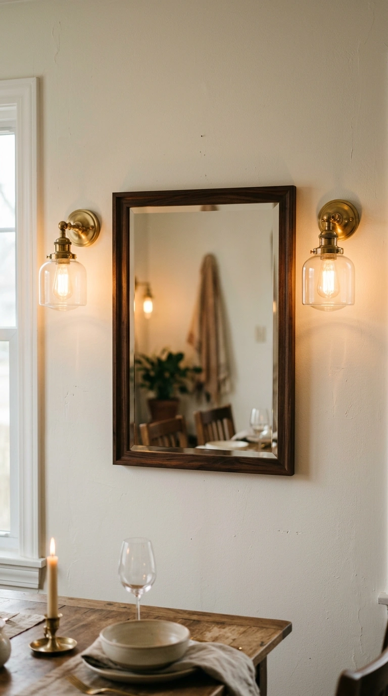 011 Wall Sconce Lighting A dining room wall featuring