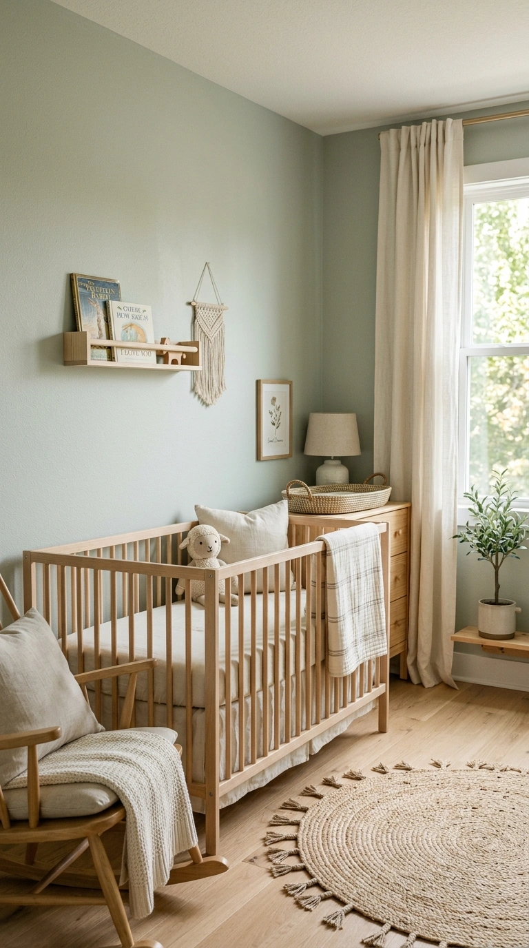 013 13 Pale Sage Mist A small nursery with pale sage m