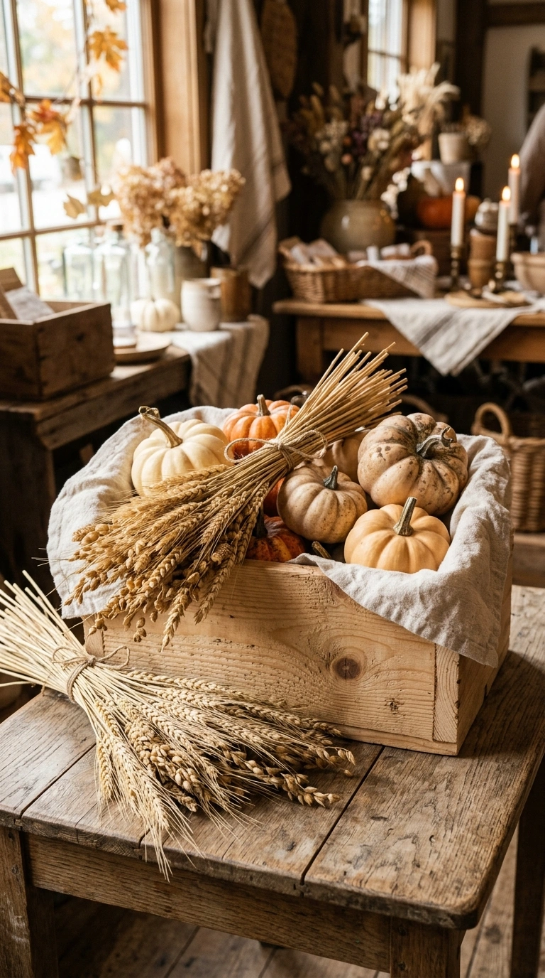 25 Dollar Tree Fall Decor Ideas That Look Expensive 14 013 13 Wood Crate Display A small unfinished wood crat