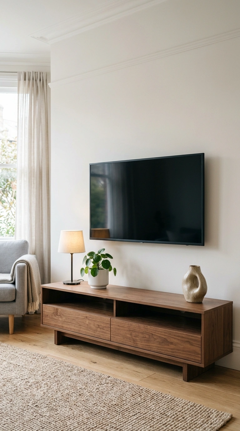 013 Low Profile Console A relaxed modern living room w
