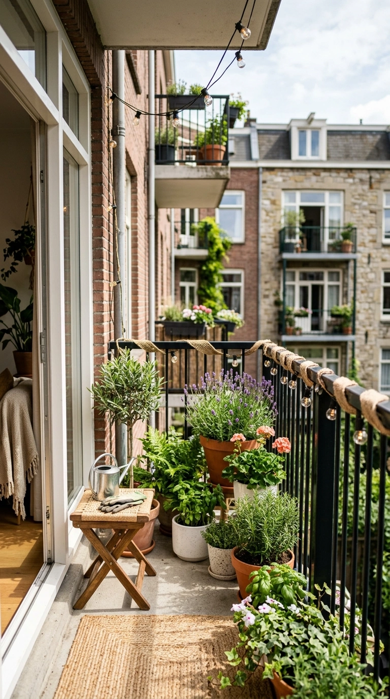 013 Small Balcony Garden A narrow apartment balcony li