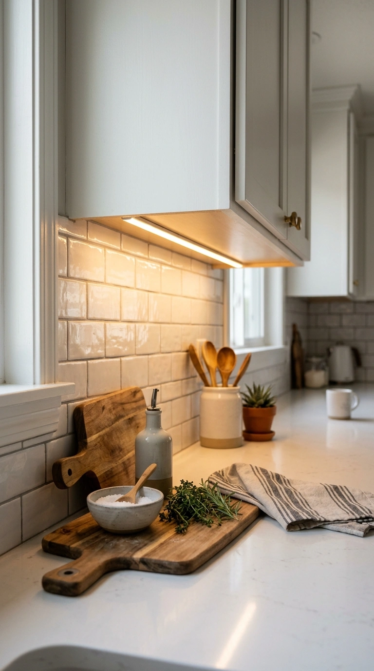 013 Under Cabinet Lighting A white kitchen counter ill