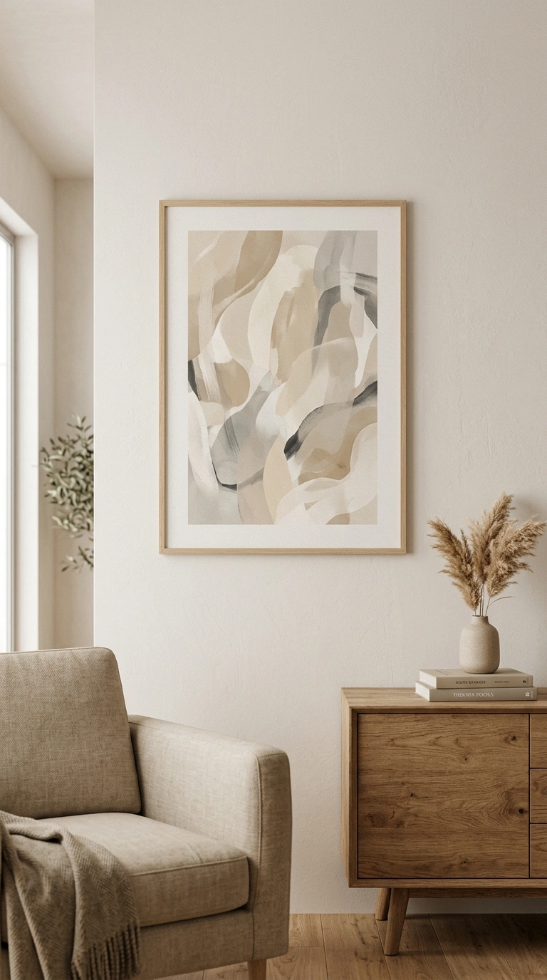 015 Simple Wall Art A living room wall featuring one s