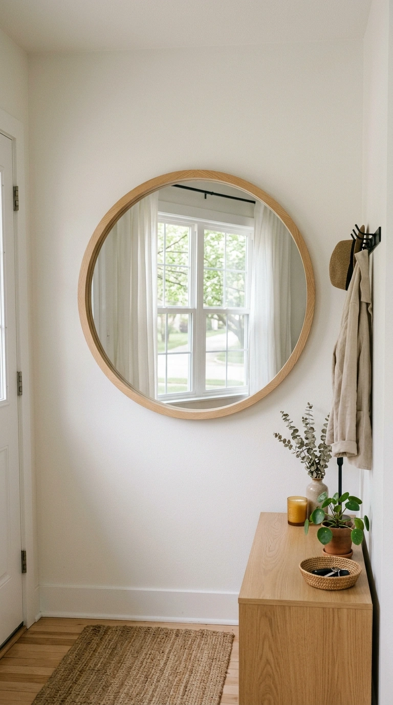016 Large Wall Mirror A small bedroom or hallway featu