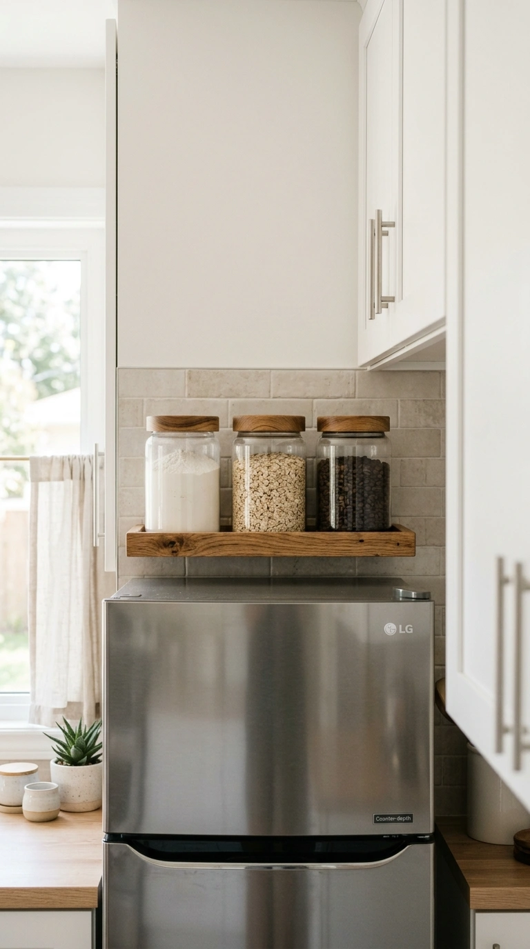 016 Matching Glass Jars A clean modern kitchen with th