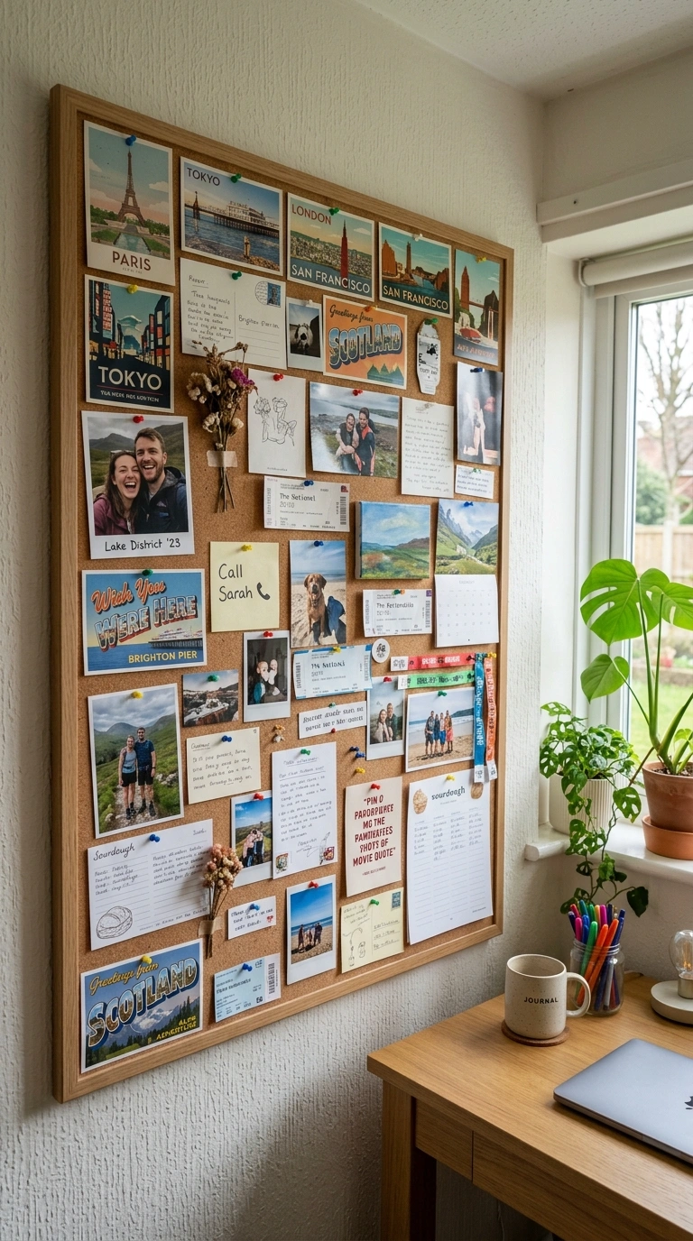 016 Personal Memory Board A large cork memory board in