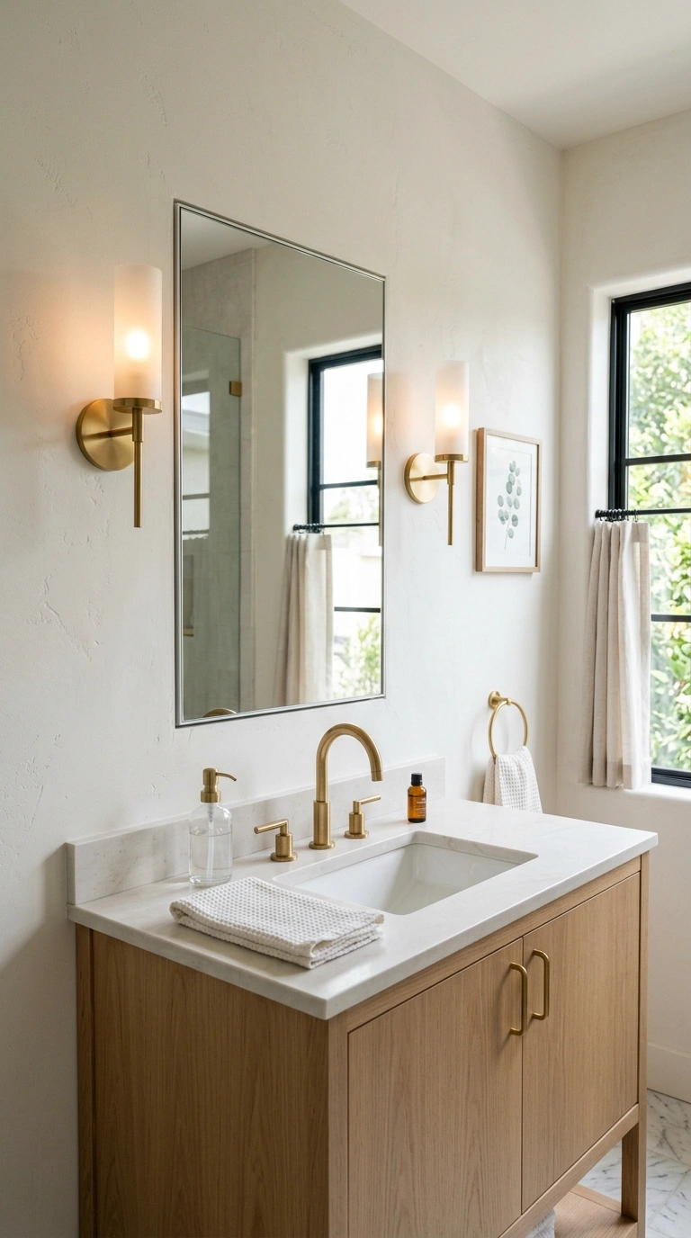 019 19 Recessed Medicine Cabinet A small bathroom with