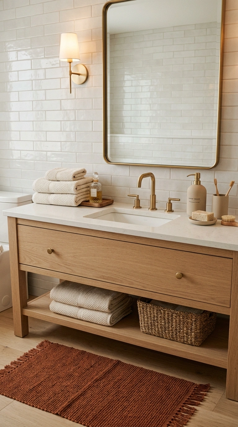 020 Neutral Color Palette A bathroom vanity styled ent
