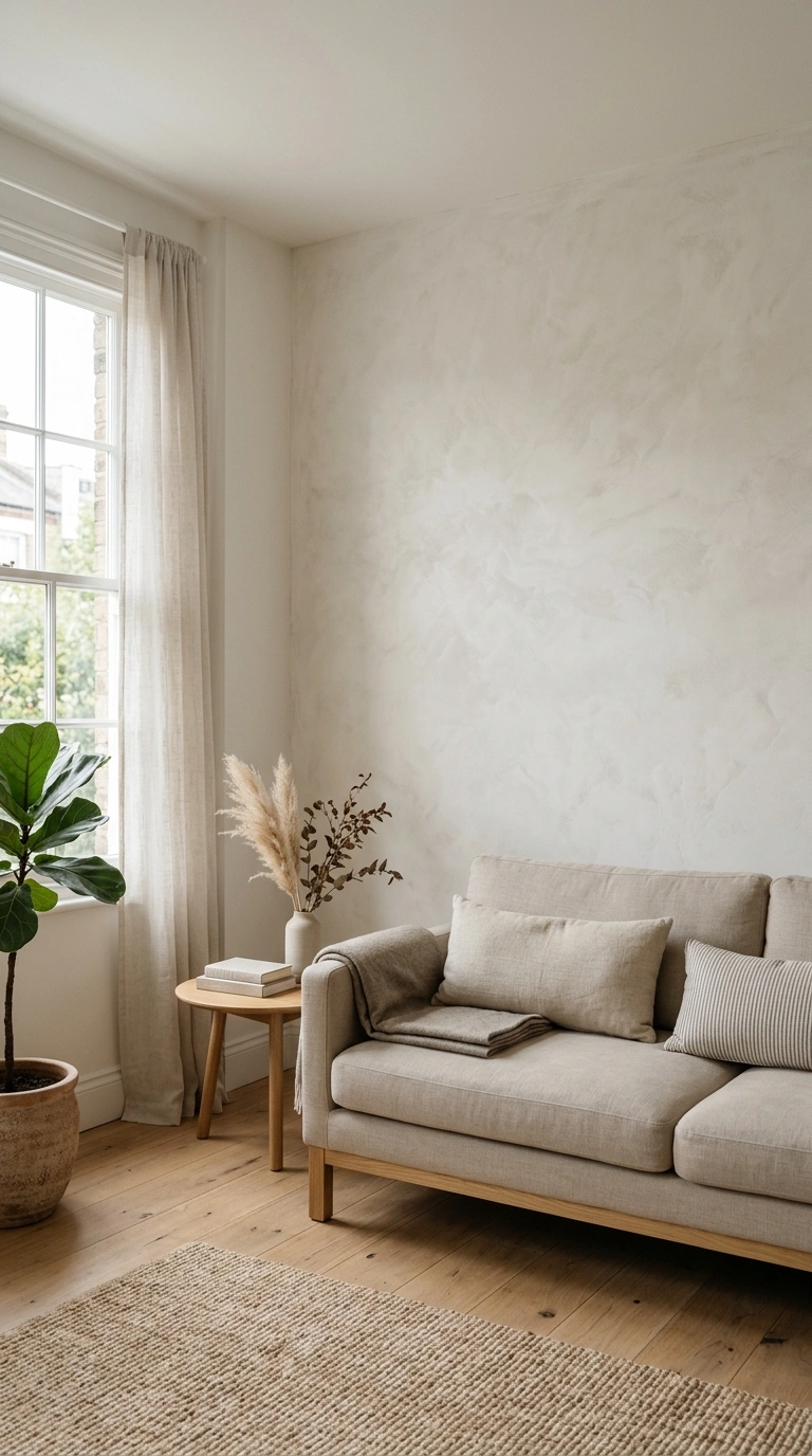 23 Easy Wall Decor Ideas to Make Any Room Look Brand New 22 021 Textured Plaster Wall A living room accent wall fi
