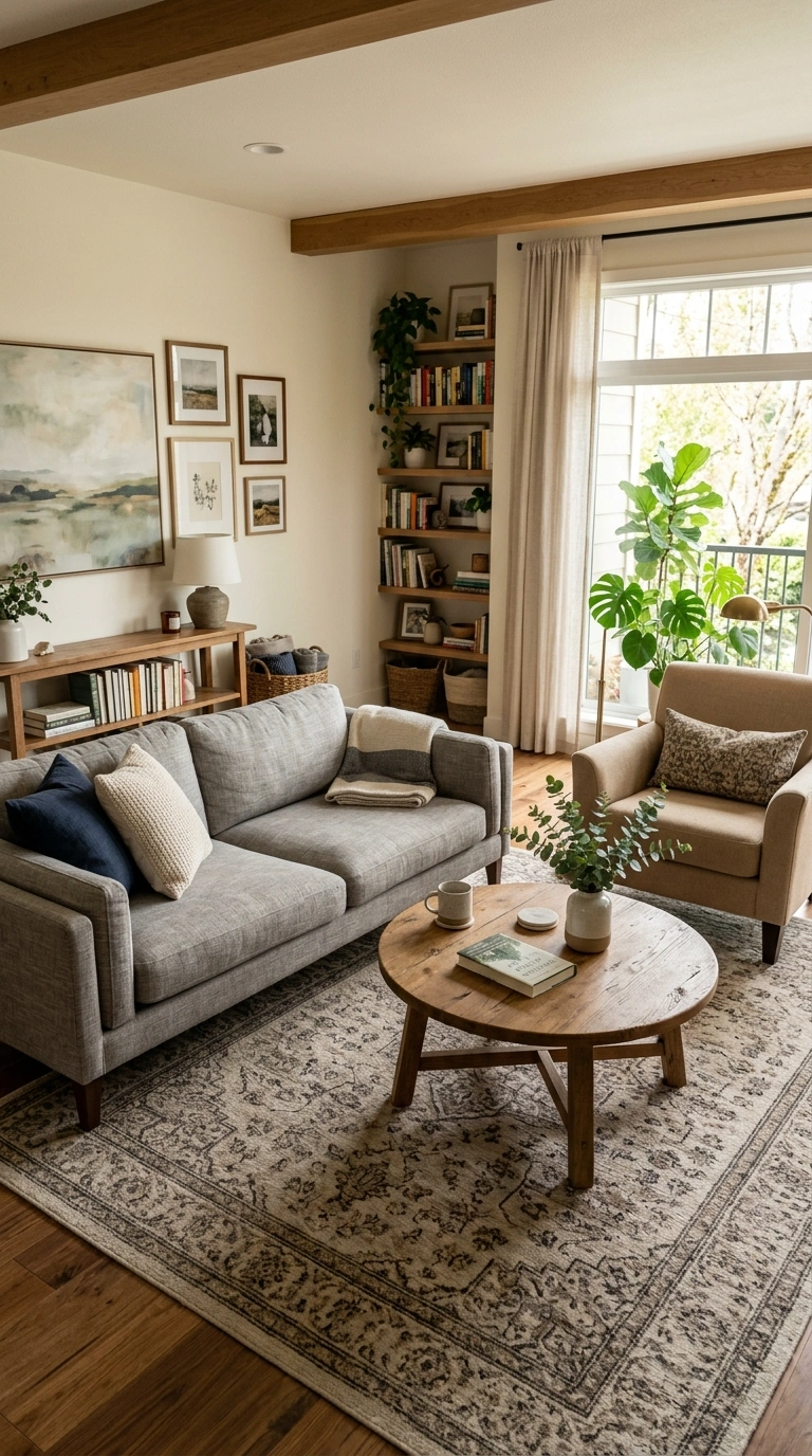 022 22 Rearranged Furniture Layout A living room with