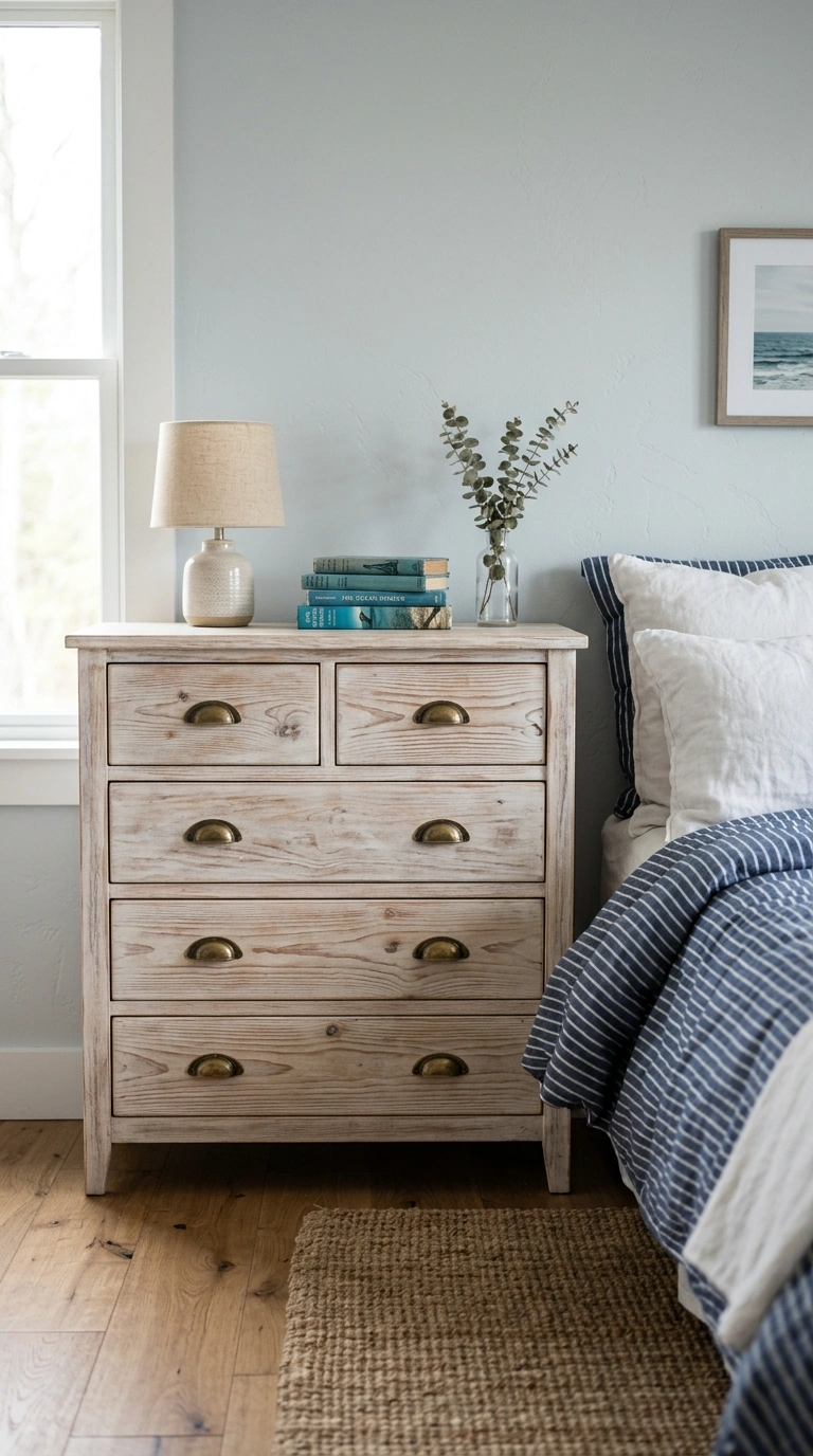 024 24 Whitewashed Wood Furniture A whitewashed wood d