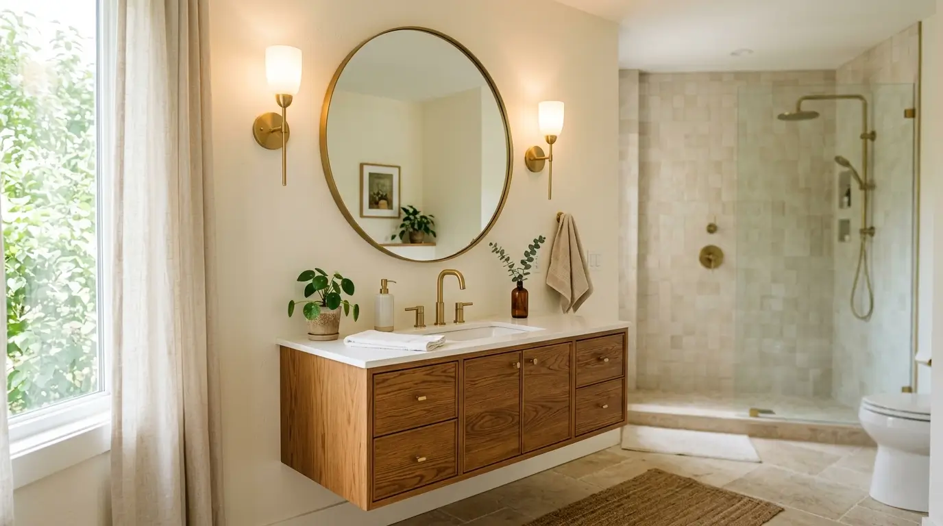 19 Best Bathroom Color Schemes for Every Style 1 Bright modern bathroom interior 202608260305